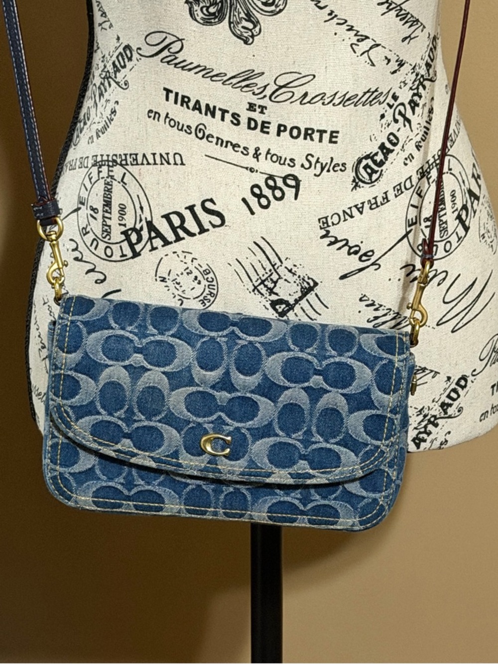 COACH SIGNATURE DENIM HAYDEN CROSSBODY BAG